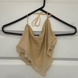 Chic Tan Halter Top